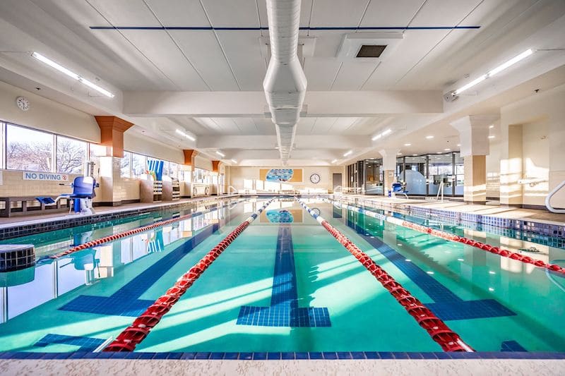 gym swimming pool with 5-lanes